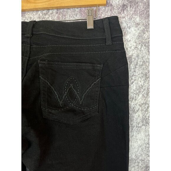 Wrangler Jeans Women's 9/10 x 32 Black Jim Q Bootcut Denim Western Cowboy Boho - Picture 9 of 13